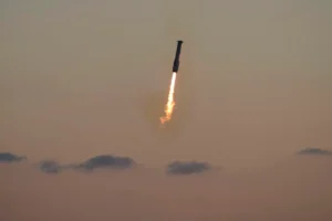 Starship Booster Caught Mid-Air